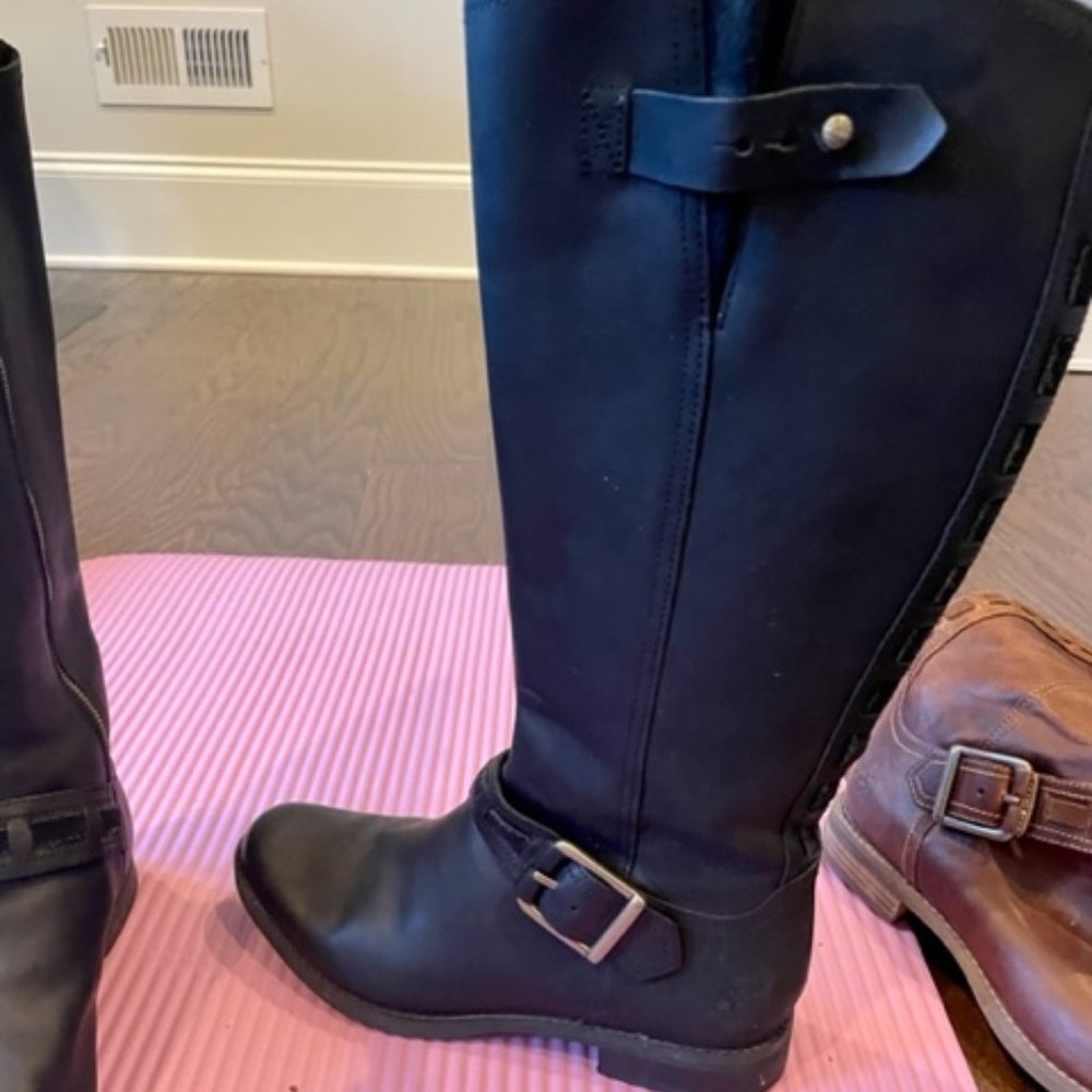 COPY - Timberland Tall Leather Boot Size 9.5W Black Riding Model 8548R Savin Hi…